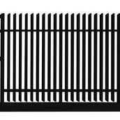 Ogrodzenia - Polbram Brama przesuwna Negros 4x1,5 m lewa czarna automat - miniaturka - grafika 1