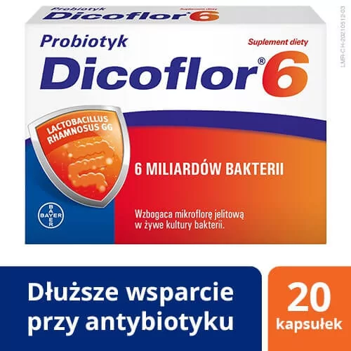 Bayer SP. Z O.O. Dicoflor 6 20 kapsułek 3742241