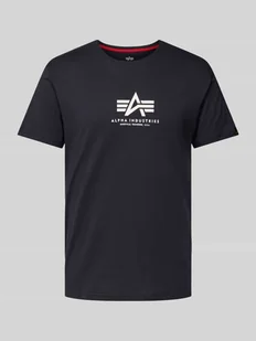 T-shirt z nadrukiem z logo - Koszulki męskie - miniaturka - grafika 1