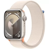 Smartwatch - APPLE Watch 9 GPS 45mm koperta z aluminium (księżycowa poświata) + opaska sportowa (księżycowa poświata) - miniaturka - grafika 1