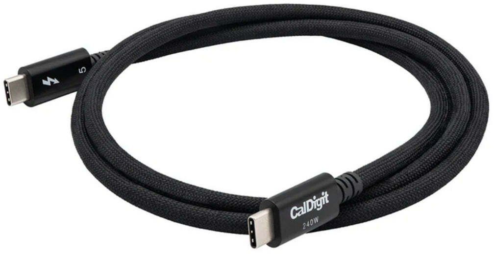 Thunderbolt 5 USB C Pro Cable 1.0 m Braided - Black TBT5-P10BB-240