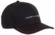 Czapki damskie - Tommy Hilfiger Czapka TH Skyline czarna, Czarny, Rozmiar uniwersalny - miniaturka - grafika 1