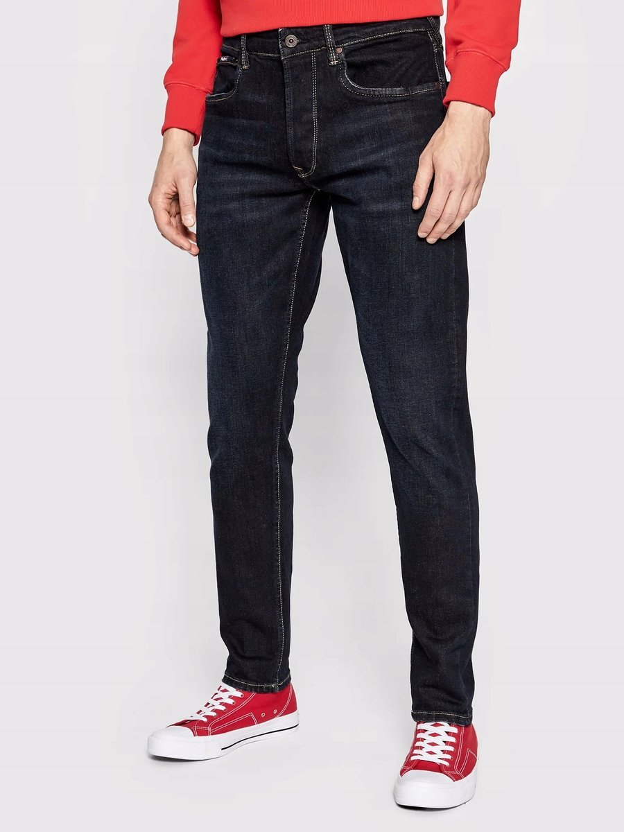 PEPE JEANS JEANSY MĘSKIE GRANATOWE NA GUZIKI 40/30 6FA