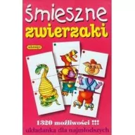 Układanki dla dzieci - Adamigo Gra Śmieszne Zwierzaki Układanka + EKSPRESOWA 24H - miniaturka - grafika 1