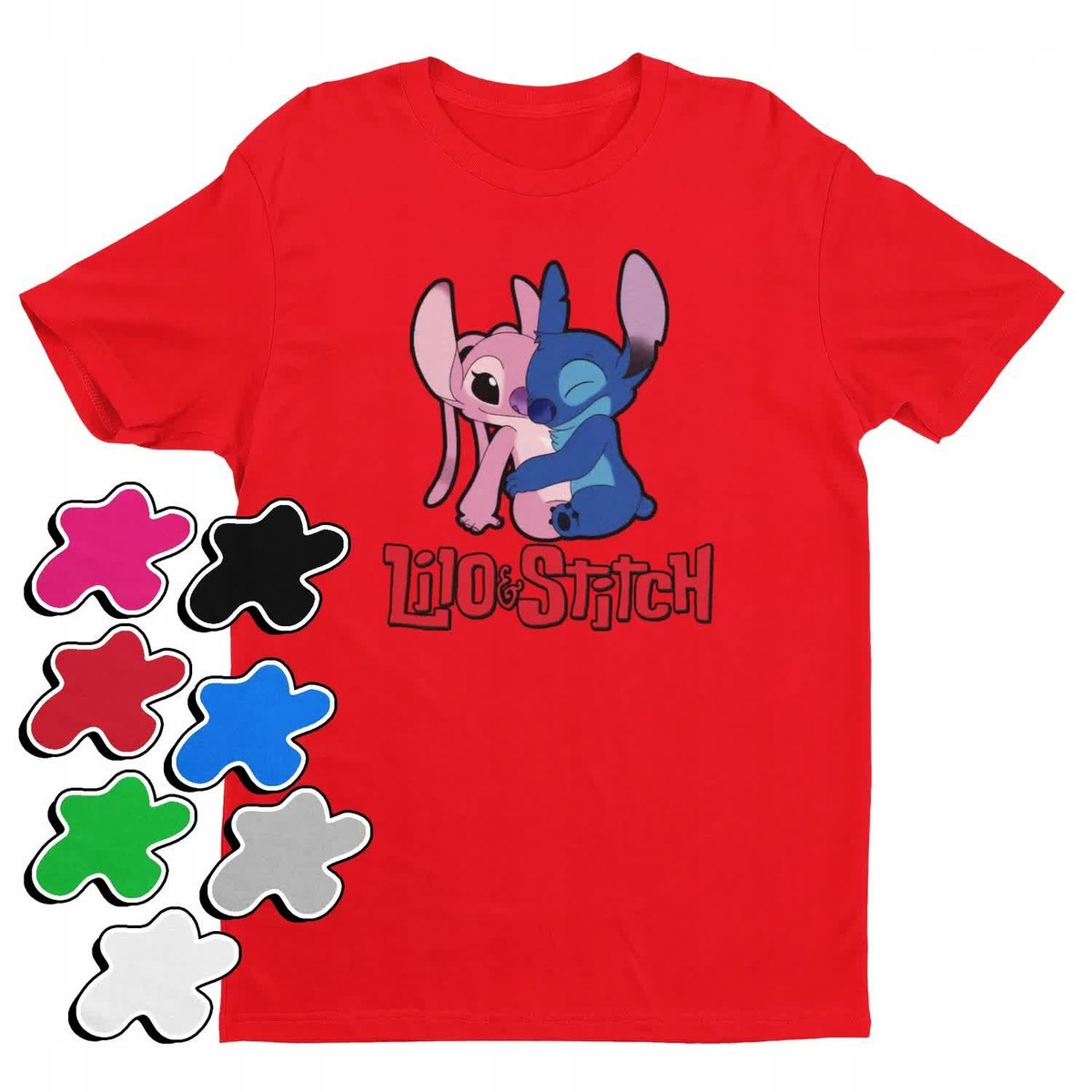 Koszulka T-Shirt Dziecięca Z Nadrukiem Duży Wybór Lilo Stitch -M 134-140