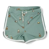 Chusty do noszenia dzieci - Nuuroo - Szorty Kąpielowe Przeciwsłoneczna Uv 50+ Space Light Green Roz. 98-104 - miniaturka - grafika 1