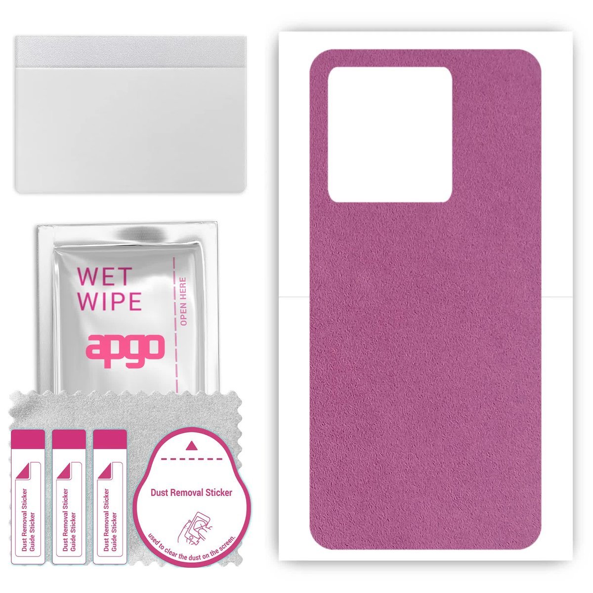 Folia naklejka skórka strukturalna na TYŁ Zamsz do ZTE Axon 50 Lite - Zamsz Fioletowy - apgo SKINS