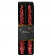 Zabawki kreatywne - Zestaw 2 świec świątecznych choinka długie czerwone parafinowe 25cm - miniaturka - grafika 1