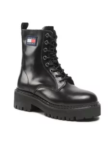 Tommy Jeans Trapery Urban Tommy Jeans Lace Up Boot EN0EN01995 Czarny - Buty trekkingowe damskie - miniaturka - grafika 1