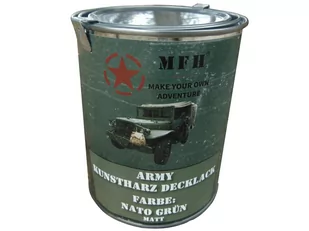 FARBA WOJSKOWA ZIELONA NATO MATOWA 1 LITR - Akcesoria i części modelarskie - miniaturka - grafika 1