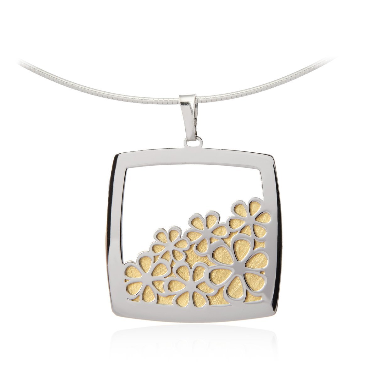 ankabizuteria.pl Zawieszka srebrna pozłacana KWIATY