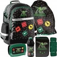 Plecaki szkolne i tornistry - Plecak szkolny dla chłopca tornister 1-3 4-6 klasa Dinozaur zestaw - miniaturka - grafika 1