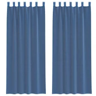 Zasłony - vidaXL Zasłony woalowe z pętelkami 2 szt. Royal Blue 140x260 cm - miniaturka - grafika 1