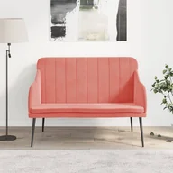 Ławki do przedpokoju - vidaXL Ławka, różowa, 110x76x80 cm, obita aksamitem - miniaturka - grafika 1