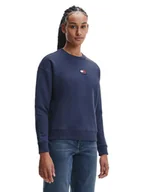 Bluzy damskie - Tommy Hilfiger Bluza Damska Tjw Tommy Center Badge Crew Granatowa Dw0Dw10402 C87 Xs - miniaturka - grafika 1