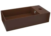 Umywalki - Elior Prostokątna brązowa umywalka ceramiczna D3-H60 - miniaturka - grafika 1