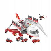 Samoloty i helikoptery - Samolot Straż Pożarna Transporter Auta Dźwięk Xxl - miniaturka - grafika 1