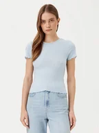 Koszulki i topy damskie - Noisy May T-Shirt Berry 27015446 Błękitny Slim Fit - miniaturka - grafika 1