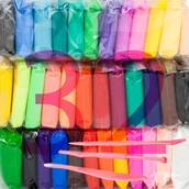 Zabawki sensoryczne - Piankolina 36 kolorów masa plastyczna - 32 szt. - miniaturka - grafika 1