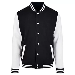 Build Your Brand Męska kurtka Basic College, kurtka studencka, dostępna w wielu kolorach, rozmiary XS - 5XL, czarny/biały, 5XL - Kurtki męskie - miniaturka - grafika 1