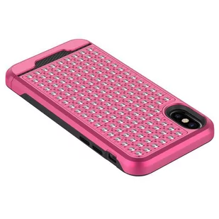 Zizo Star Diamond Hybrid Cover Etui iPhone X (Pink/Black) - Etui i futerały do telefonów - miniaturka - grafika 2