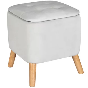 Pufa do salonu EMMA, welurowa, z miejscem do przechowywania, 42, 5 cm, WENKO - Taborety i hokery - miniaturka - grafika 1