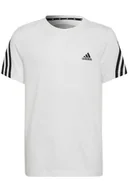 Koszulki dla dziewczynek - Koszulka dziewczęca Adidas Fi 3S Tee bawełniana biała-128 - miniaturka - grafika 1