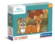 Układanki dla dzieci - Clementoni, Klocki Sześcienne, Disney Classic, 12 el. - miniaturka - grafika 1