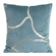 Poszewki na poduszki - Euro Firany Poszewka 45 x 45 Eurofirany Velvet Blink 40 Niebieski 1224578 - miniaturka - grafika 1