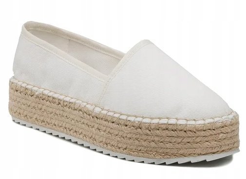 Tommy Jeans Espadryle Damskie Białe Wsuwane z Logo 39 3f9g5* 39 3_9