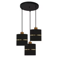 Lampy sufitowe - Assam lampa wisząca 3-punktowa czarna/złota 33-17468 - miniaturka - grafika 1