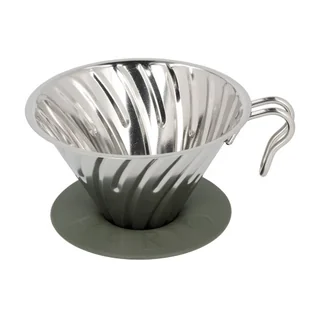 Metalowy Drip V60-02 Outdoor z silikonową podstawką - Herbata - miniaturka - grafika 1