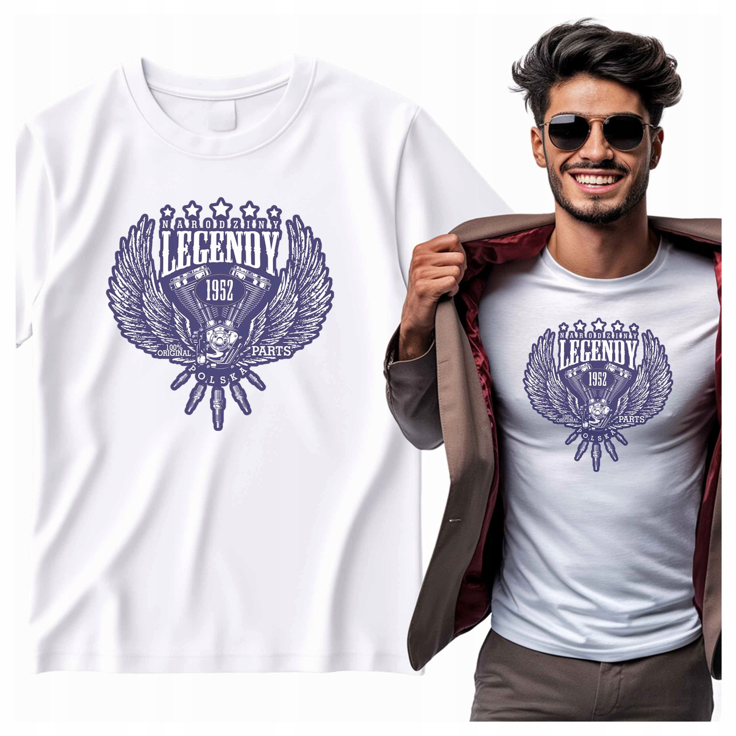 Koszulka Męska Narodziny legendy Silnik Polska moc 1952 urodziny