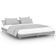 Łóżka - Rama łóżka, szary dąb sonoma, 180x200cm materiał d - miniaturka - grafika 1
