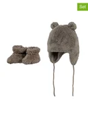 Czapeczki dla niemowląt - Barts 2-częściowy zestaw prezentowy "Noa" w kolorze brązowym - miniaturka - grafika 1