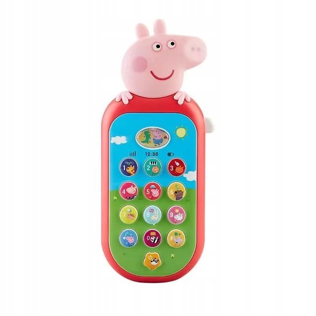 Telefon zabawkowy dla dzieci Motyw Świnki Peppa