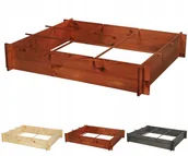 Szklarnie ogrodowe - Drewniana grządka podwyższona donica ogrodowa na warzywa warzywnik 120x100 / Wamar-Sosenka - miniaturka - grafika 1