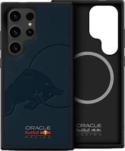 Etui Red Bull Leather Meshed Debossed Bull MagSafe do Samsung Galaxy S25 Ultra granatowy - Etui i futerały do telefonów - miniaturka - grafika 1