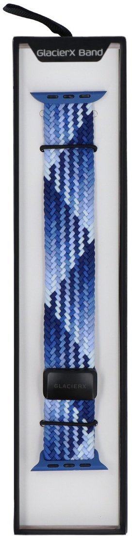 GlacierX Nowy pasek GlacierX Braided Magnetic Buckle Indigo Sea do Apple Watch 42/44/45/49mm Ombre Indygo