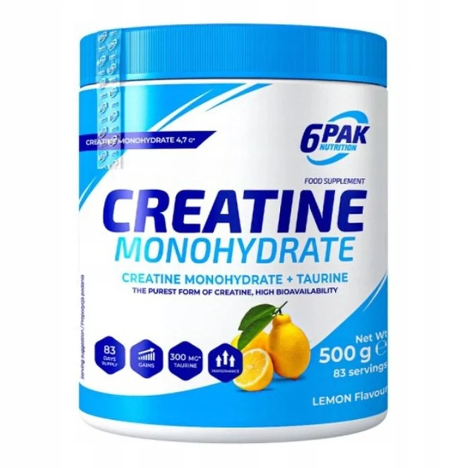 6PAK - Kreatyna Monohydrat - Creatine Monohydrate Cytryna