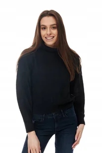 WRANGLER TEXTURED KNIT BLACK W8P1QU100 s - Swetry damskie - miniaturka - grafika 1