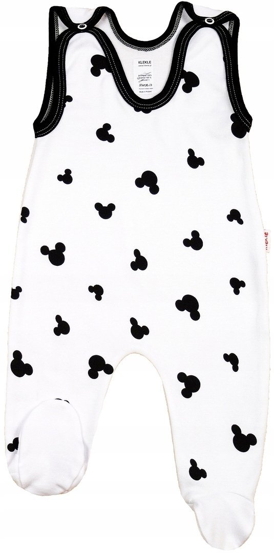 ŚPIOCHY Śpioszki bawełniane Myszka BIEL , 74 KLEKLE