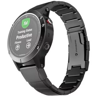 Tech-Protect PASEK STEELBAND FENIX 5 (22MM) BLACK BRANSOLETA CASE - Akcesoria do smartwatchy - miniaturka - grafika 1