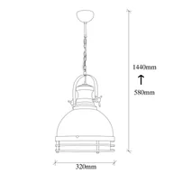 Lampy sufitowe - Opviq Lampa wisząca Saglam 3762, czerwony/czarny, żelazo, Ø 32 cm - miniaturka - grafika 1