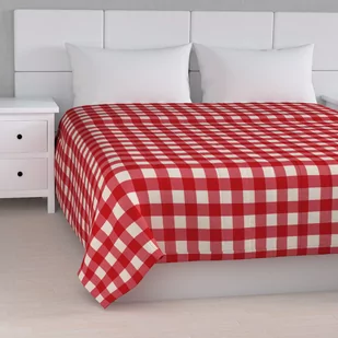 Dekoria Narzuta pikowana w pasy czerwono biała krata 5,5x5,5cm) szer.260 × dł.210 cm Quadro 500-136-18 - Narzuty Dekoria Narzuta pikowana w pasy czerwono biała krata 5,5x5,5cm) szer.260 × dł.210 cm Quadro 500-136-18 - Narzuty - miniaturka - grafika 1