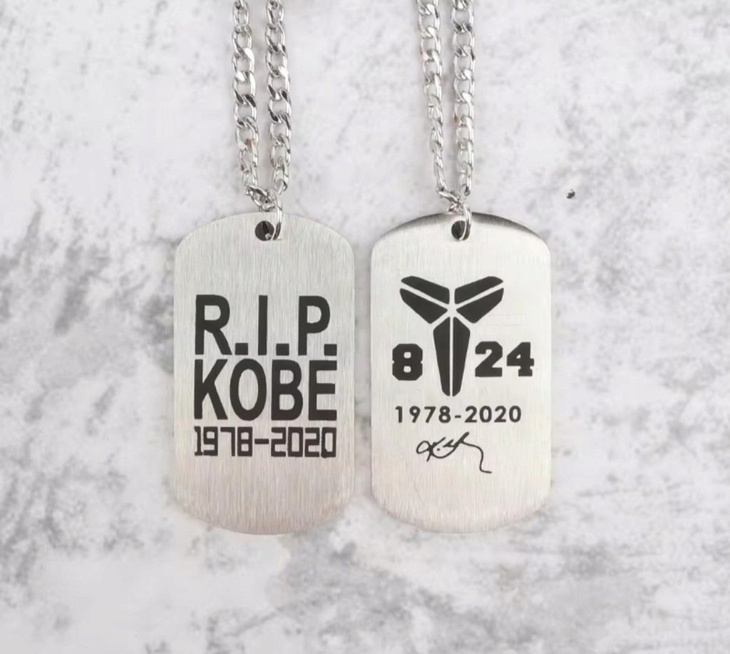 Naszyjnik wisiorek RIP Kobe Bryant Lakers autograf 24 prezent koszykówka