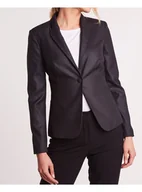 Marynarki i żakiety damskie - Marynarka slim fit grafitowa - miniaturka - grafika 1