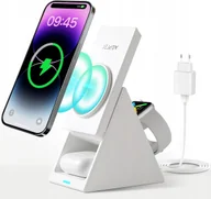Ładowarki do telefonów - Agptek Bezprzewodowa Stacja Ładująca Indukcja 3w1 - miniaturka - grafika 1