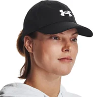 Czapki damskie - Czapka z daszkiem damska Under Armour Blitzing Adj OSFM czarna 1376705 001 - miniaturka - grafika 1