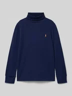 Koszulki dla chłopców - Bluzka z długim rękawem z wyhaftowanym logo - miniaturka - grafika 1